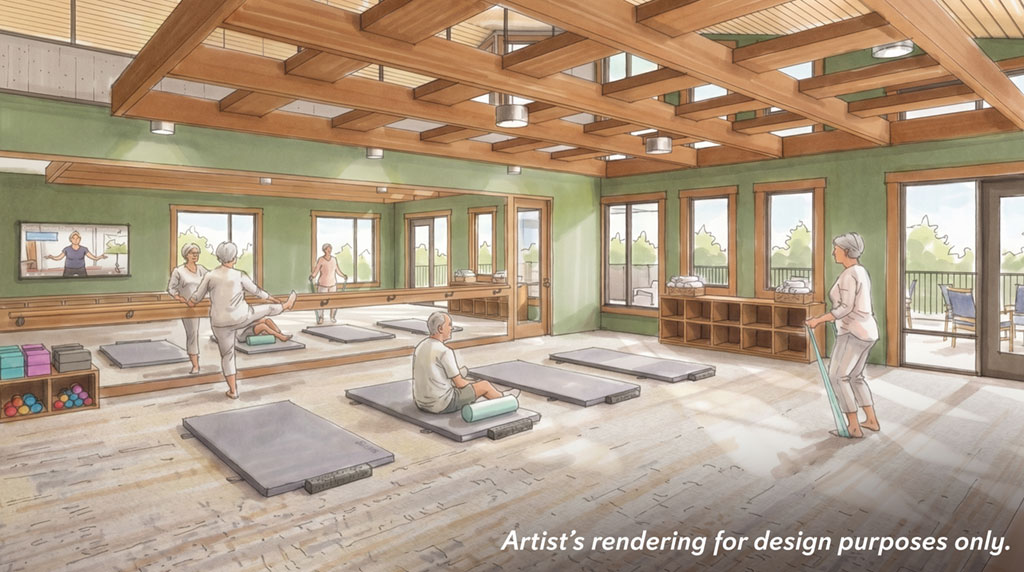 Rendering of fitness center