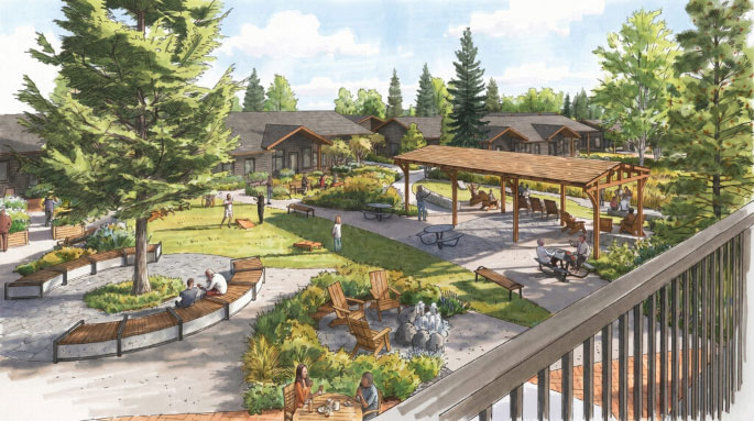 Courtyard - common area rendering